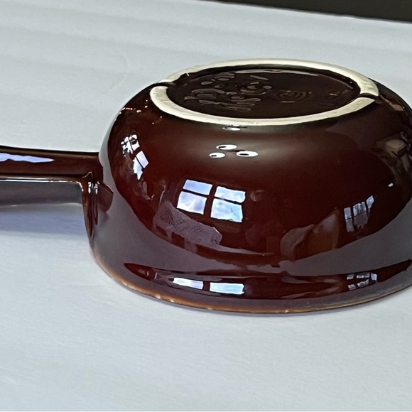 VTG McCoy pottery 1960s brown drip glaze French onion soup bowl, #7050 - Picture 6 of 8